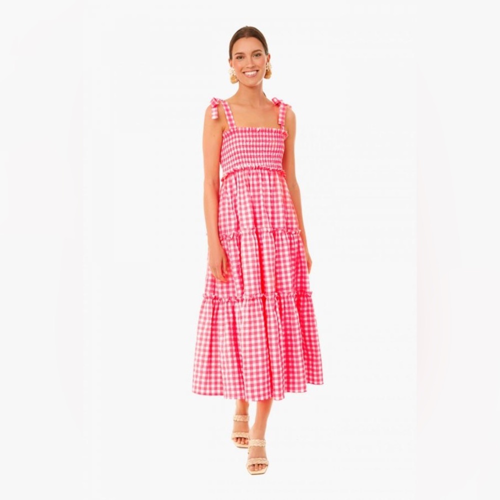 Pomander Place Nellie Dress in Pink Gingham Size S